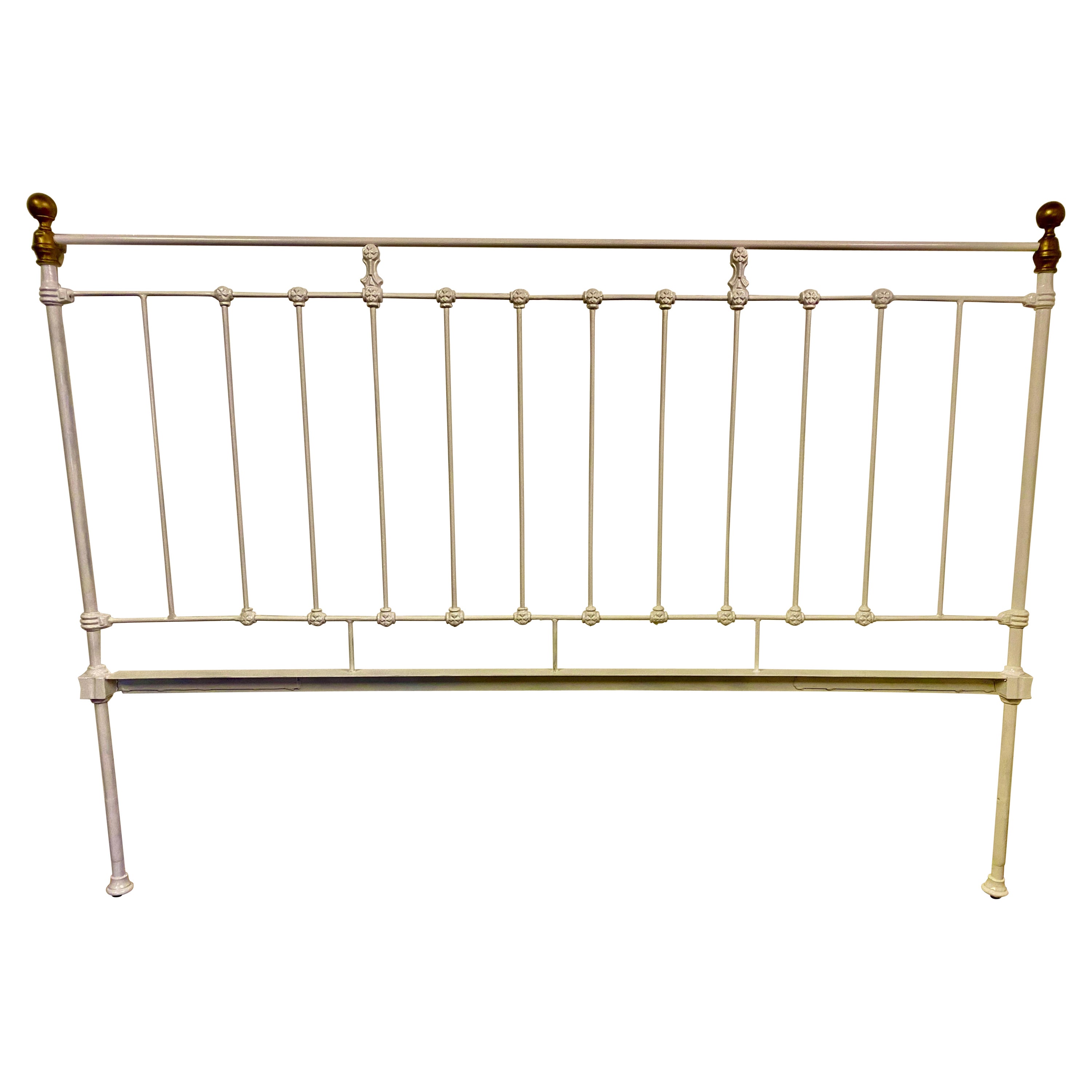 Antique Victorian King Metal Headboard For Sale