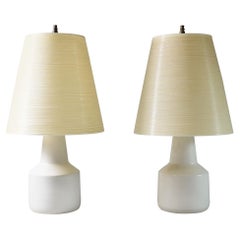 Pr. intage Mid Century Modern Lotte & Gunnar Bostlund Table Lamps Pottery 1960's