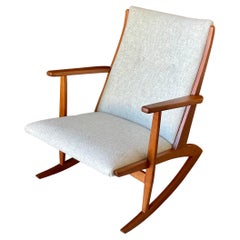Danish Modern Teak Rocking Chair by Holger Georg Jensen for Tonder Mobelvaerk