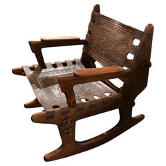 Vintage Mid-Century Modern Angel Pazmino Rocking Chair, Ecuador