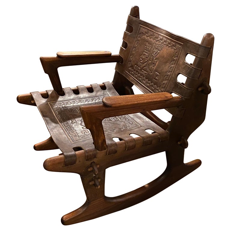 Mid-Century Modern Angel Pazmino Rocking Chair, Ecuador at 1stDibs