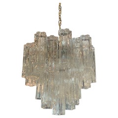 Vintage Murano Tronchi Italian Glass Chandelier