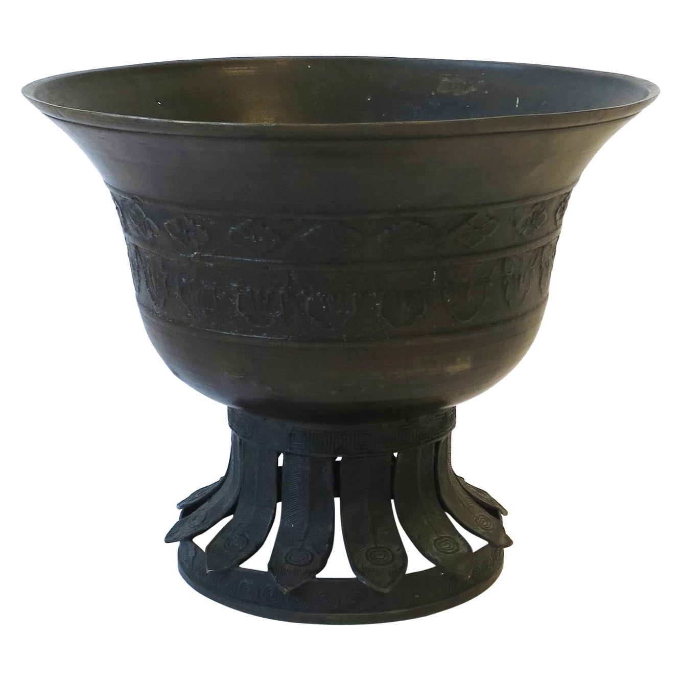 Bronze Urn Jardinière Cachepot Flower or Plant Pot Holder