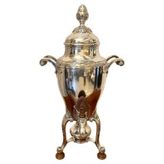 Urne à thé française ancienne de qualité en métal argenté de l'époque victorienne par Risler and Carr