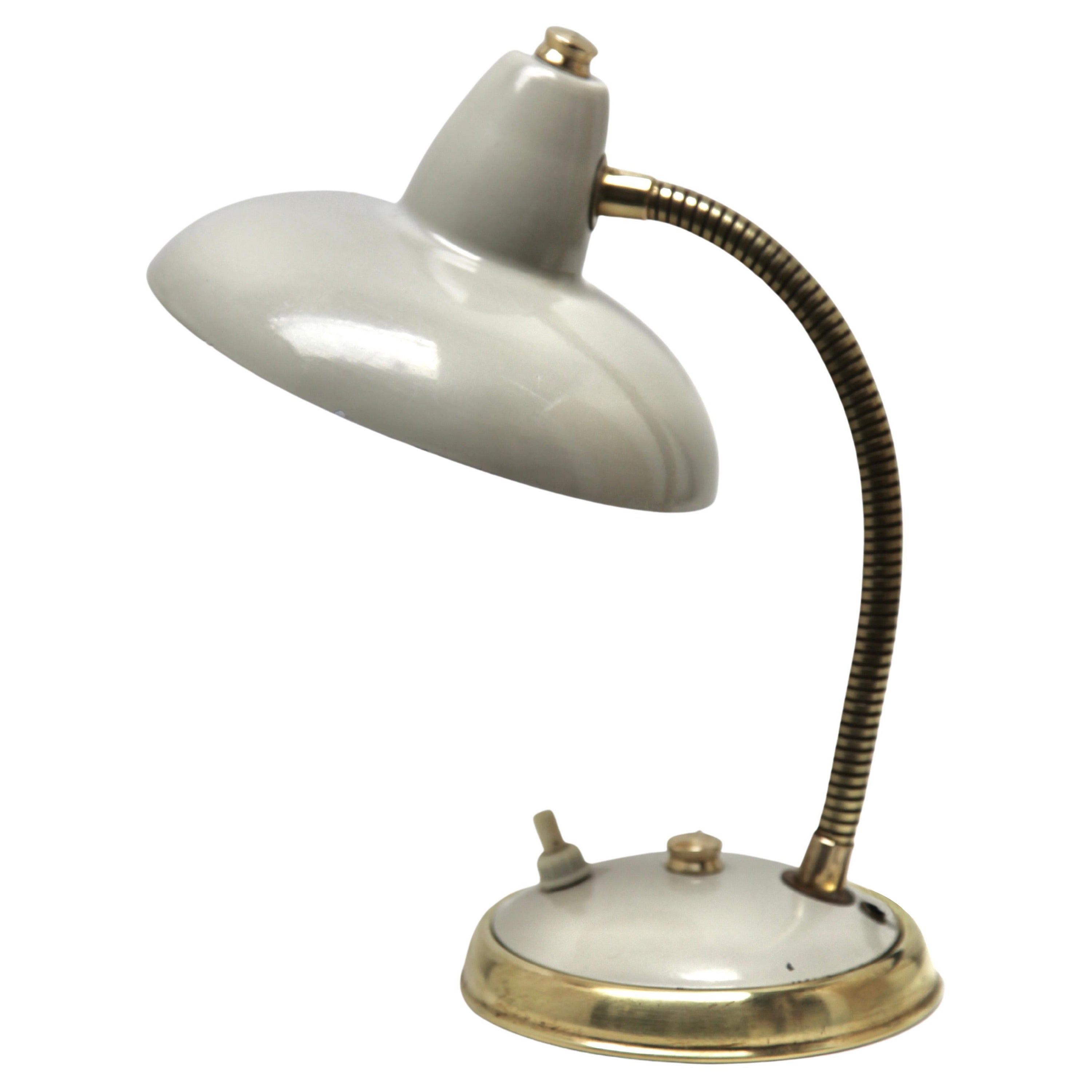 Lampe de bureau ou de chevet vintage d'Aluminor France, années 1950 en vente
