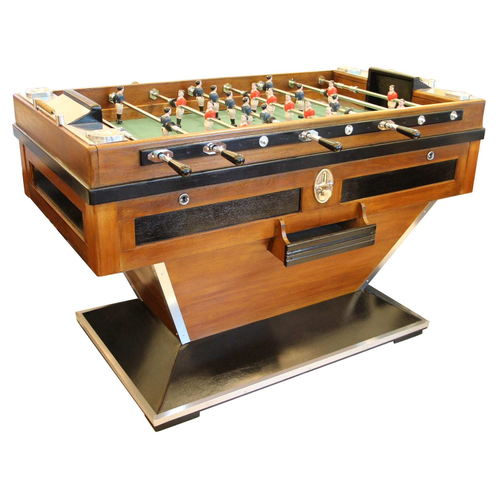 Vintage Cast Aluminum Foosball Table at 1stDibs