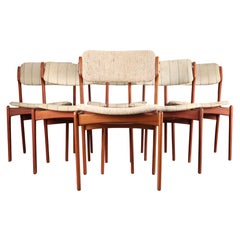 Set of Six Model 49 Teak Dining Chairs by Erik Buch