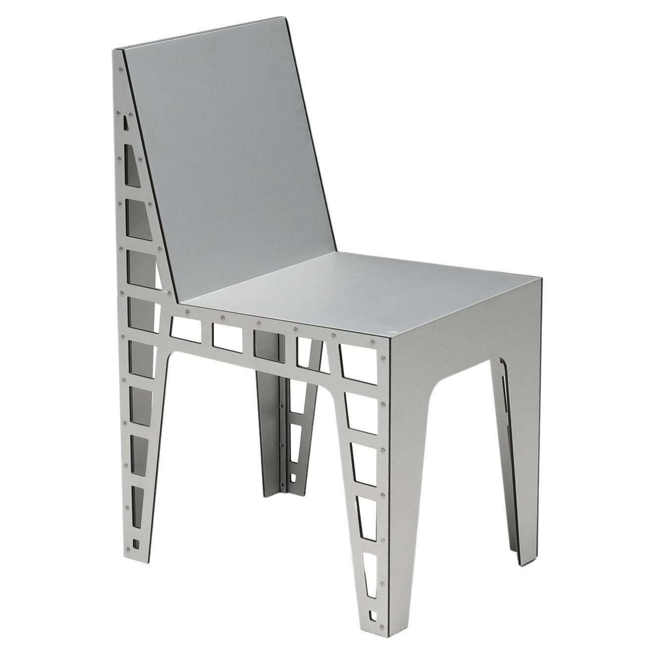Richard Hutten Architectural Side Chair in Metal, Industrial, Dutch design, 1999