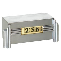 Lawson Art Deco Digital Table Clock Model 206 Designed by Ferher and Adomatis