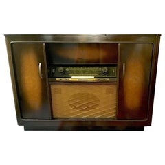 Grundig Stereo-Konsole Mid Century Majestic Vintage Arbeitsröhren-Plattenspieler