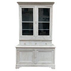 Handsome Used 3-Part Kitchen Display Cabinet, France Early 1900