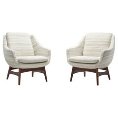 Swedish Modern Armchairs with Structural Legs, Sweden, 1960s 