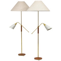Pair of Floor Lamps by Bertil Brisborg, Nordiska Kompaniet, Sweden, 1952