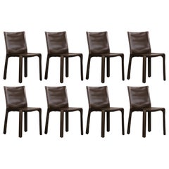 Mario Bellini 412 "CAB" Dining Chairs for Cassina, 1978, Set of 8