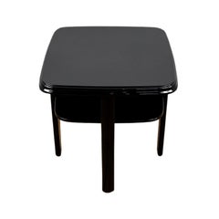 Art Deco Sidetable Around 1935 from Germany in Highgloss Black Lacquer