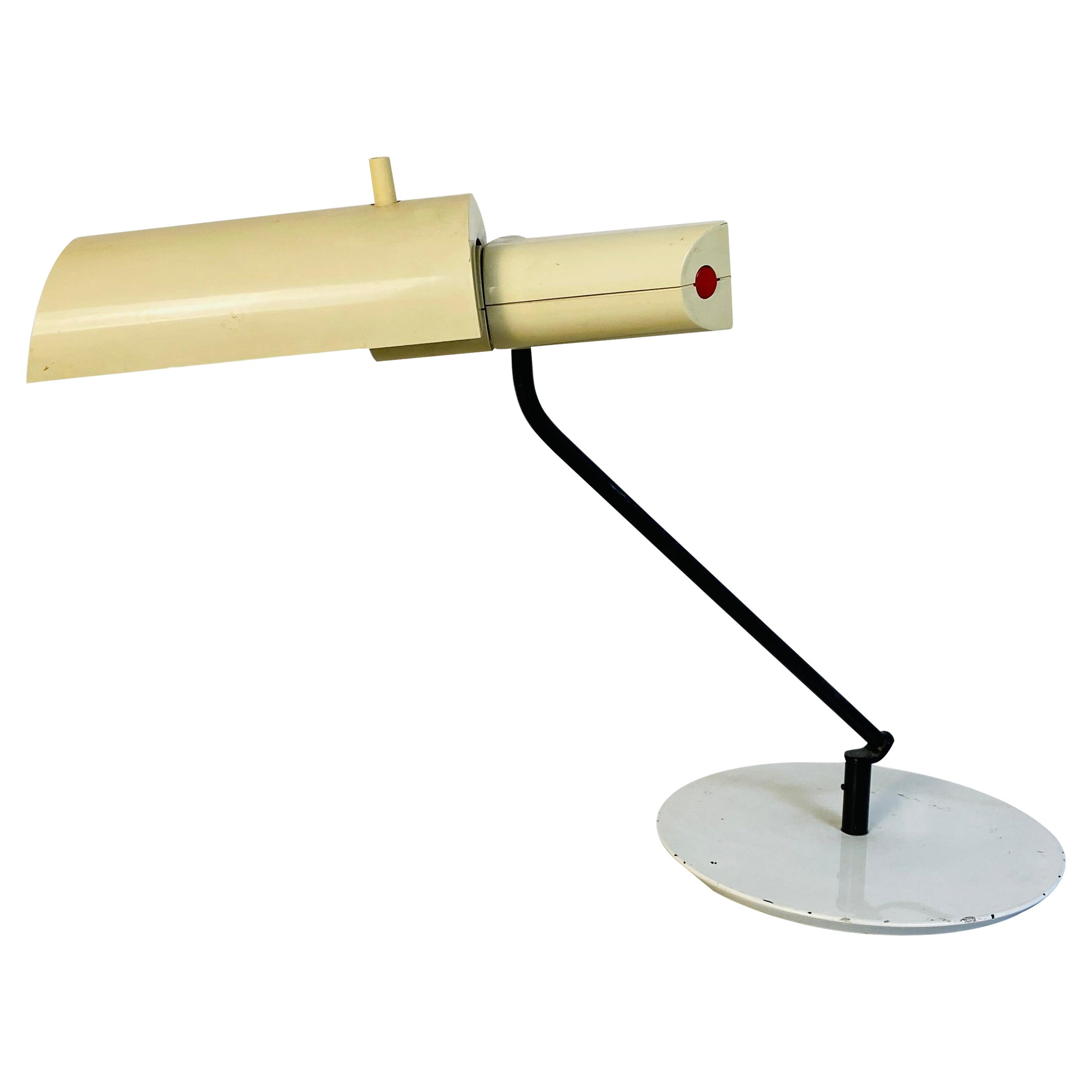 Mid-Century Modern Metal and Plastic Table Lamp with Irregular Structure, 1980s For Sale