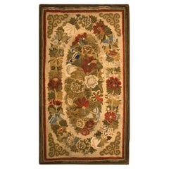 19th Century American Hooked Rug ( 3'3'' x 5' - 99 x 152 )