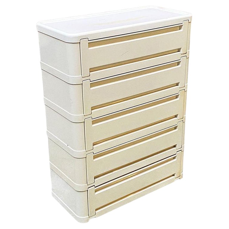 Italian Space Age Modular Chest of Drawers by Olaf von Bohr for Kartell, 1970s