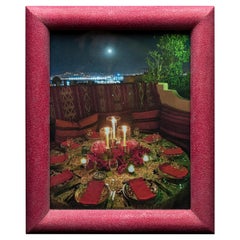 Large Red Shagreen Frame