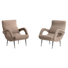 Pair of Modern Armchairs, Italy, Circa 1960