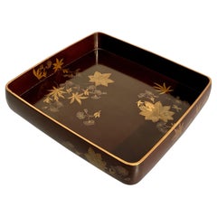 Japanese Lacquer Tray by Zohiko, Meiji Period, Early 20th Century, Japan