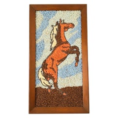 Mid Century Horse Pebble Art