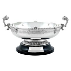 Antique George VI Sterling Silver Presentation Bowl by Reid & Sons Ltd