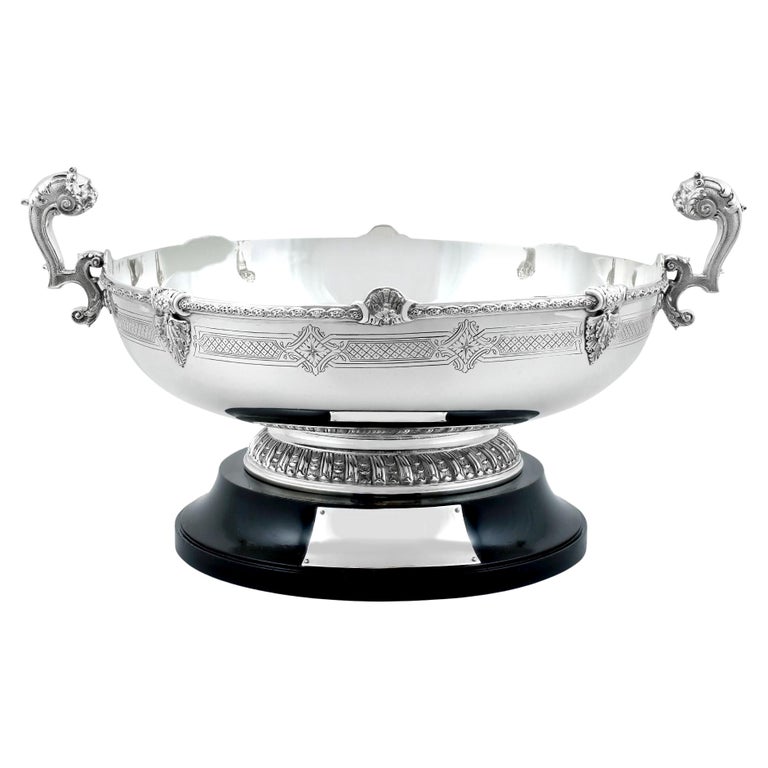 Antique George VI Sterling Silver Presentation Bowl by Reid & Sons Ltd For Sale