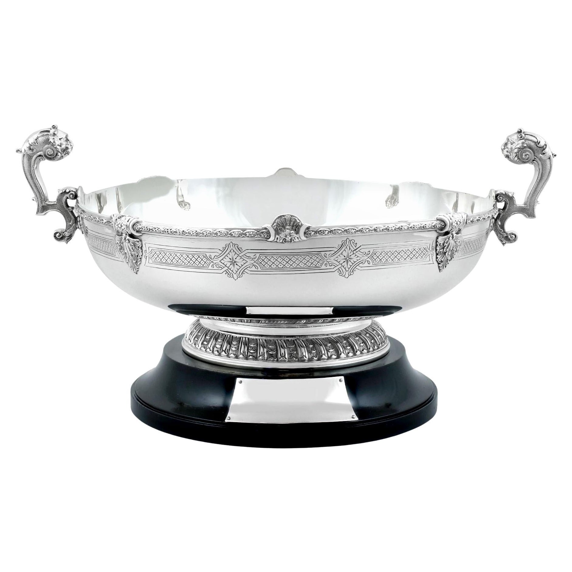 Bol de présentation ancien en argent sterling George VI par Reid & Sons Ltd