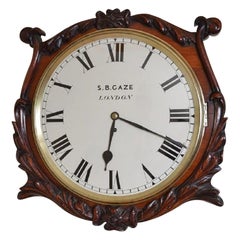 Antique Victorian Wall Clock by S B Gaze London