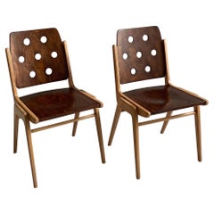 Franz Schuster Stacking Chair Set of Two, Austria 1955
