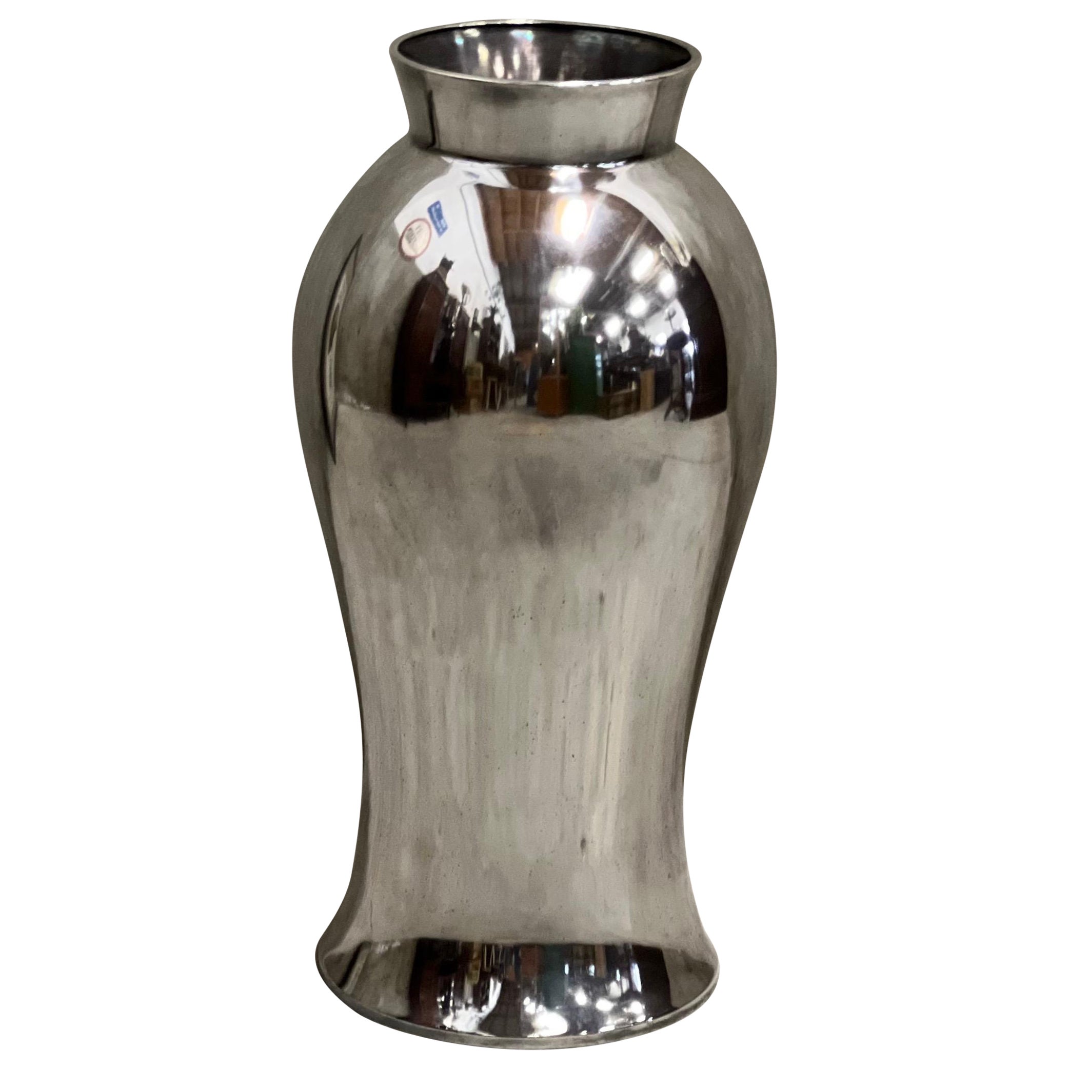 Large Art Deco Silver Plated WMF Ikora Vase, 1920 For Sale at 1stDibs