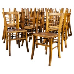 1930's Luterma Embossed Seat Bentwood Dining Chair, Various Qty Available