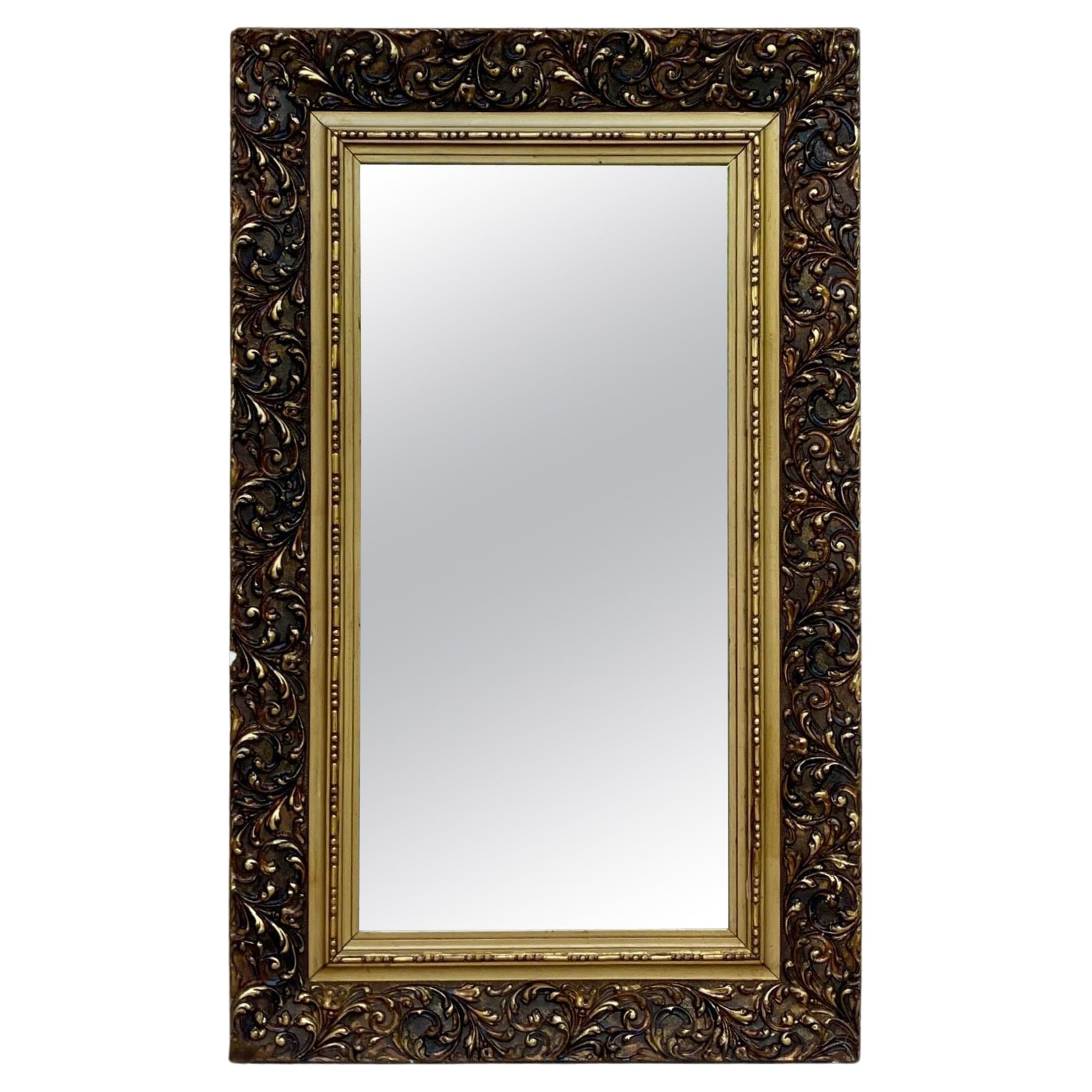 Miroir français vintage avec cadre doré