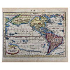 North & South America: A 17th Century Hand-colored Map by Jansson & Goos