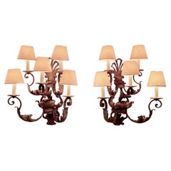 Pair of Large Sconces Attributed to Baguès