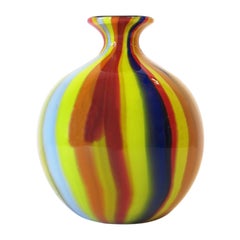 Seguso Viro Murano Art Glass Vase, circa 1990s