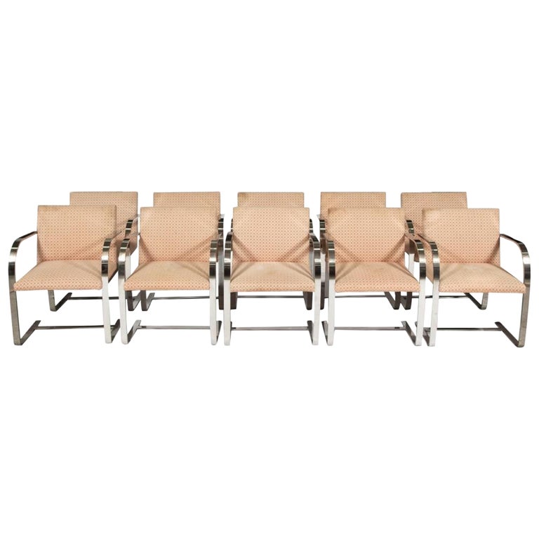 10 Brno Armchairs By Mies Van Der Rohe For Knoll At 1stdibs 10 Brno Armchairs By Mies Van Der Rohe, Longitude Miami Outdoor Furniture