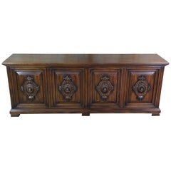 Table console en noyer mi-siècle pour buffet et crédence de John Widdicomb