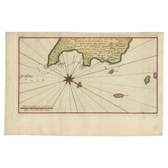 Antike Karte der Ostseite der Coiba-Insel „Quibo“, Panama, 1749