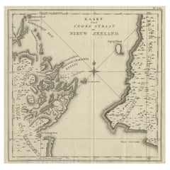 Antike Karte des Cook's Strait in Neuseeland, 1803
