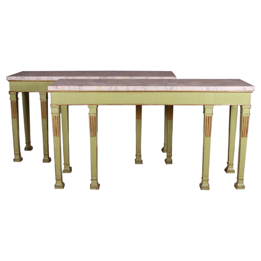 Pair of Painted Console Tables