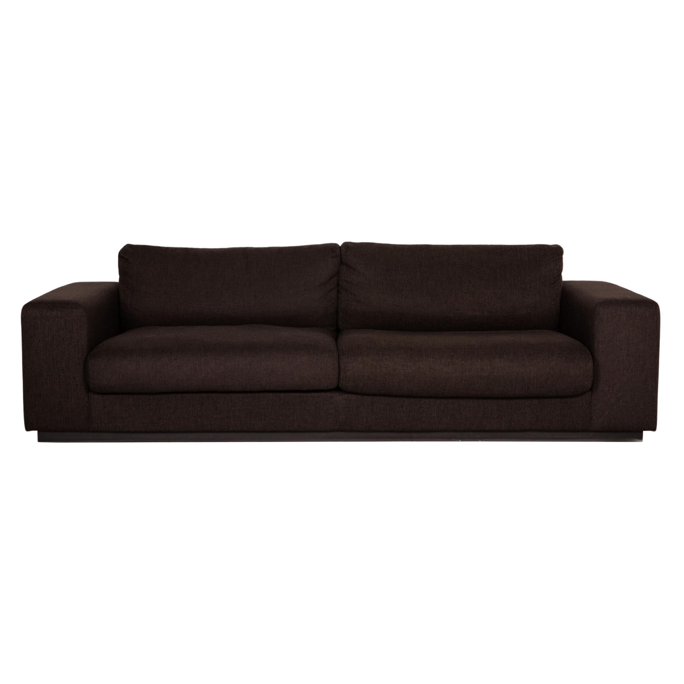 Bolia Sepia Fabric Sofa Dark Brown ThreeSeater Couch For Sale at