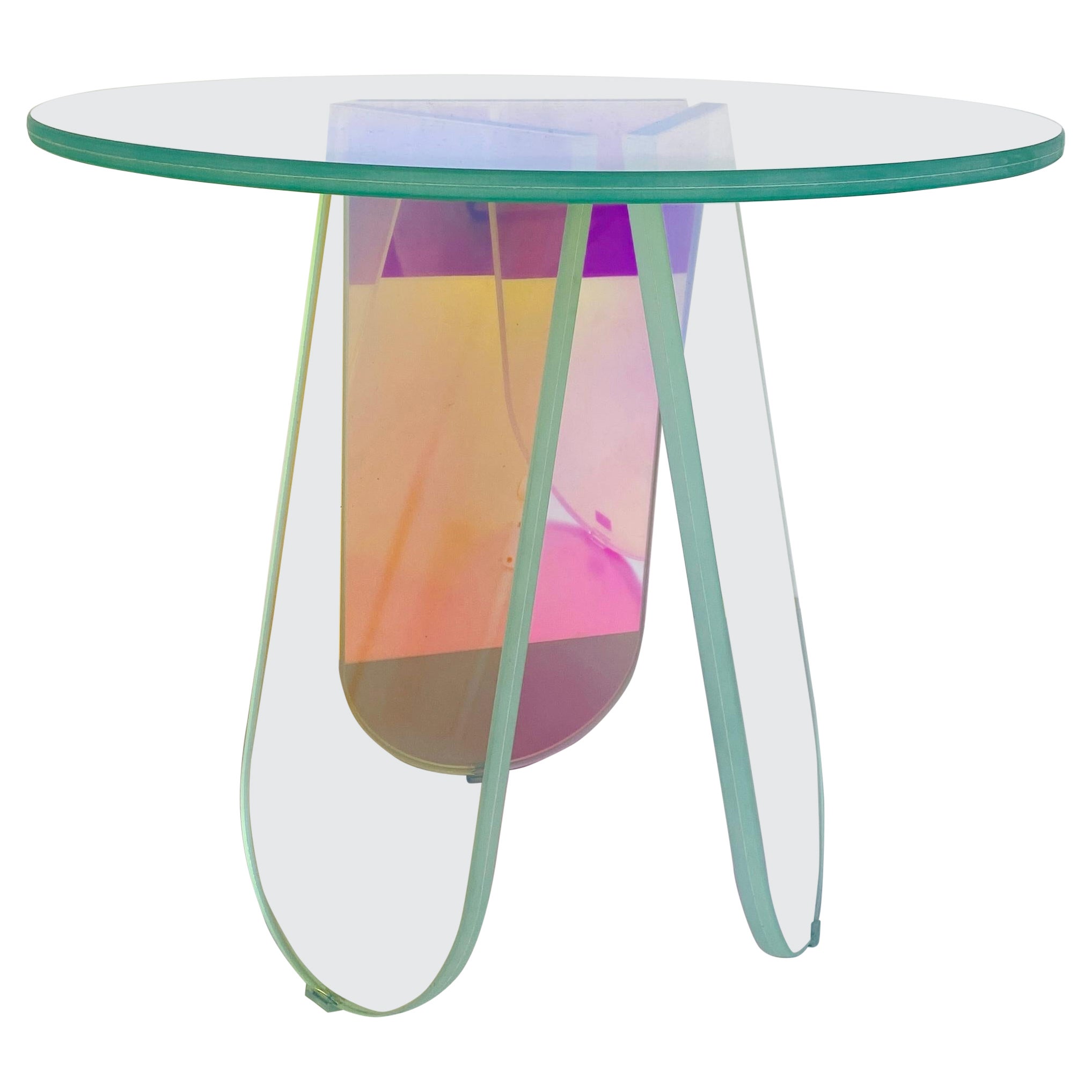 Round Iridescent Glass Coffee Table by Patricia Urquiola for Glas Italia, 2015