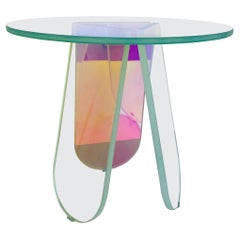 Table basse ronde en verre irisé de Patricia Urquiola pour Glas Italia, 2015