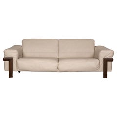 Natuzzi Leather Sofa Cream Two-Seater Couch