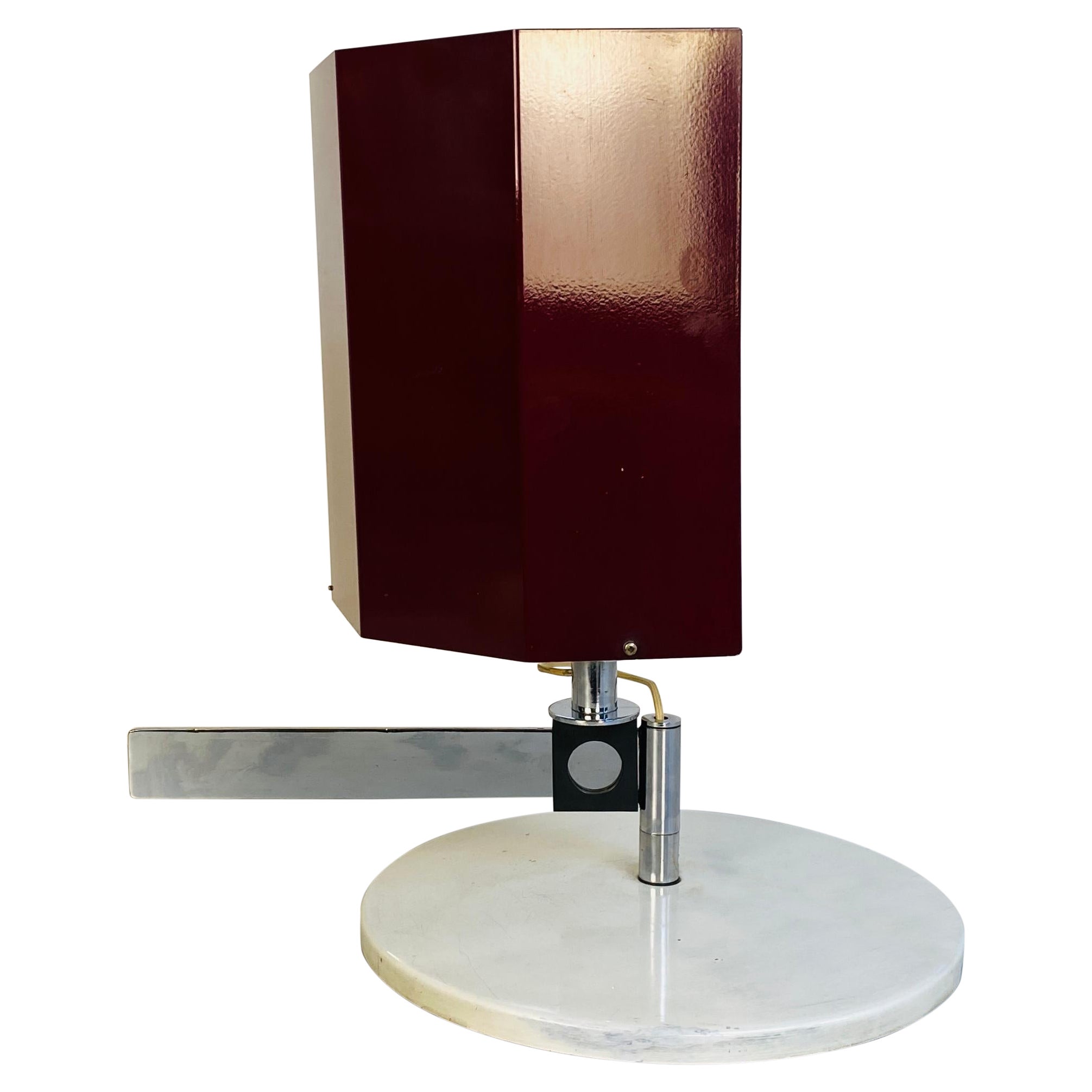 Italian Bauhaus Metal Table Lamp by Carl Jacob Jucker for Imago DP, 1960s For Sale
