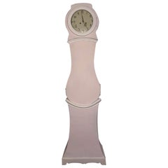 Antique Mora Clock Swedish 1800s Antique Pink White Country Style