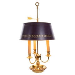 French Bonze & Tole Louis XV Style Bouillotte Lamp