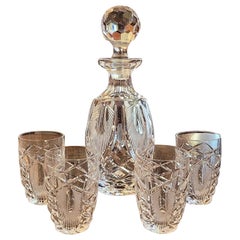 Wat31 Set of 4 Flat Tumblers and Decanter by Waterford Crystal
